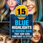 15 Blue Highlights in Brown Hair Ideas That Add Cool Contrast & Style