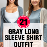 grey long sleeve shirt outfit