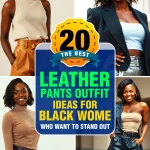 leather pants outfit black women