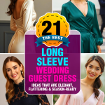 long sleeve wedding guest dress