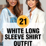 white long sleeve shirt outfit