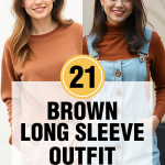 brown long sleeve outfit