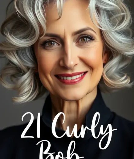 curly bobs for older women