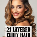 layered curly hair