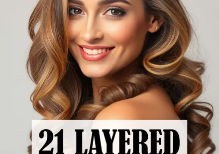layered curly hair