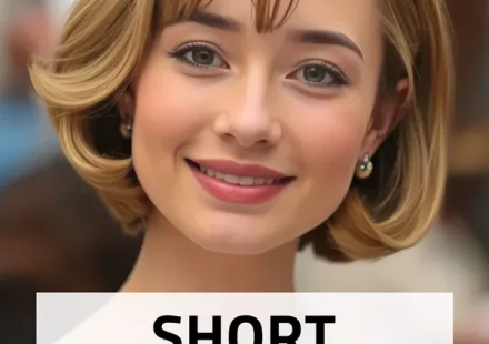 short layered hair with bangs