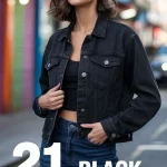 Black Denim Jacket Outfit Ideas