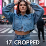 cropped denim jacket outfit
