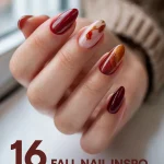 fall nail inspo almond