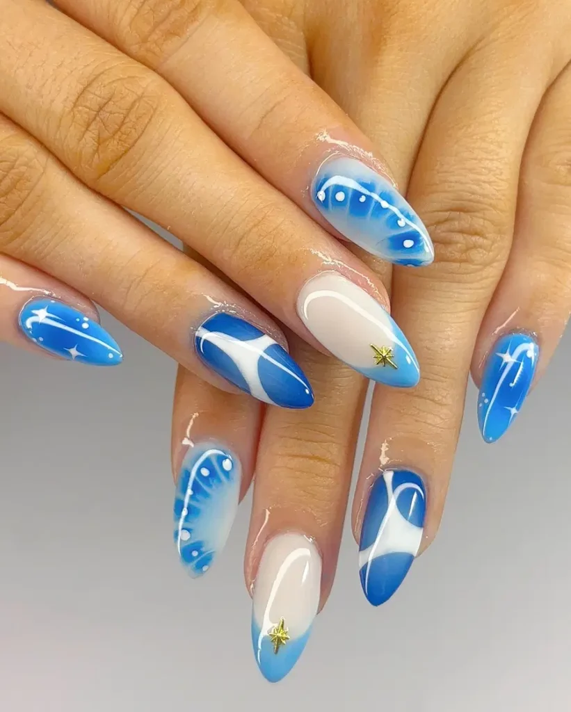 Ombre Nails With Star Details