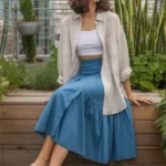 16 Silk Skirt Outfit Ideas Styled for Soft, Relaxed Casual Outfits