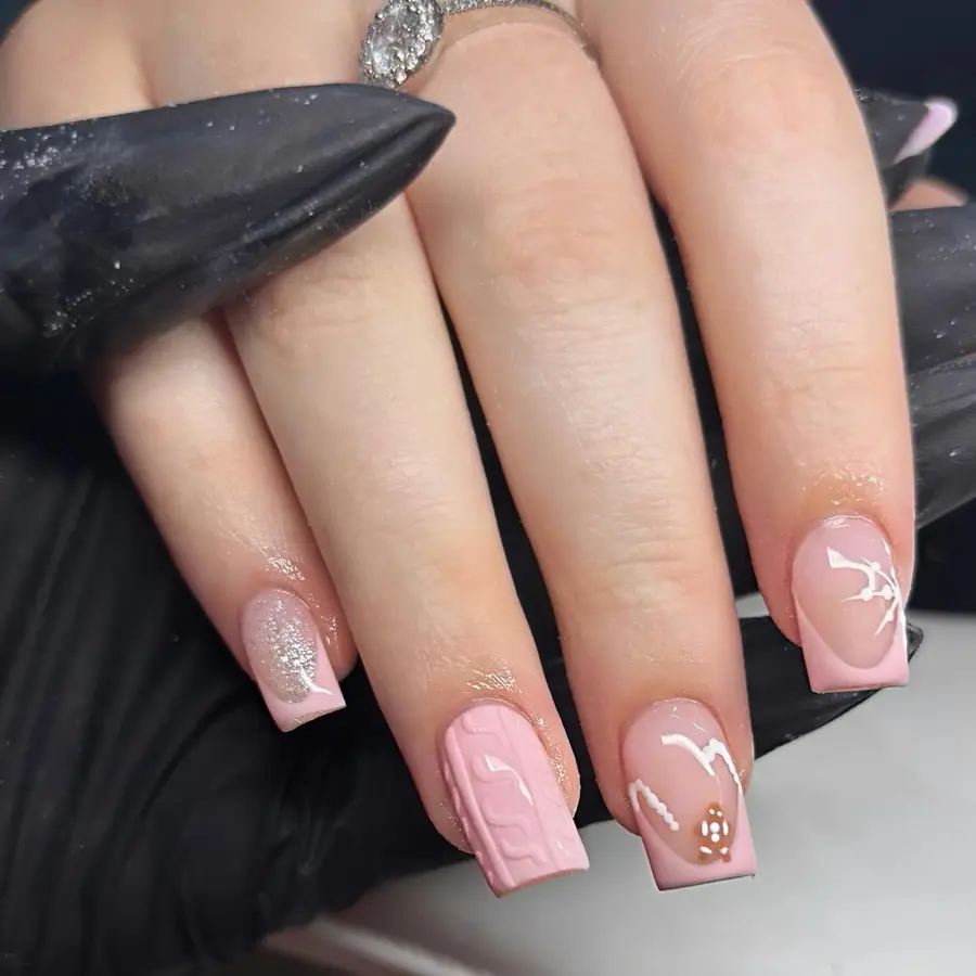 Soft Pink With Minimal Art, Subtle Texture & Glossy Finish
