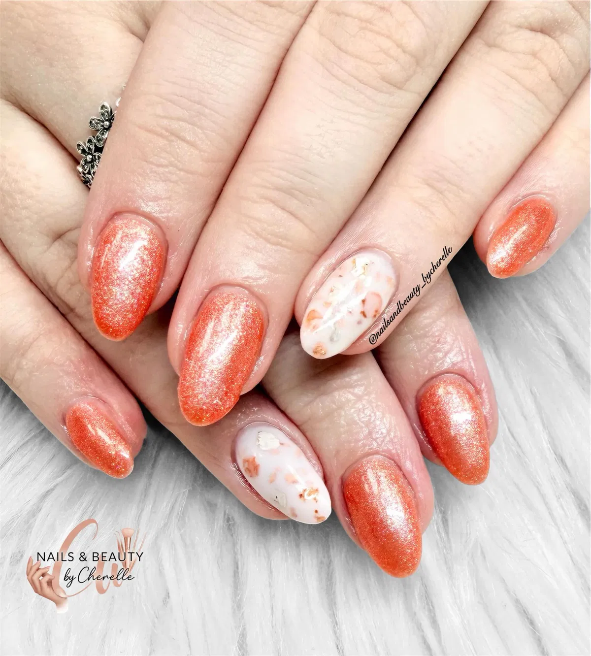 Iridescent striped sheen over pale blue with soft cell pattern
