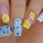 ☀️ 18 Lemon Design Nails That Bring Sunny Vacation Vibes to Your Mani Fashion image by @lieve91