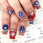β€οΈ 19 American Manicure Nails That Deserve a Spot at Every Independence Day Party Fashion image by @nailsbydoris