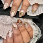 👰🏻 20 Wedding Nails for Bride That Make Every Ring Photo Look Stunning Fashion image by @nails__by__aanchal