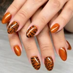 ๐ฅ 18 Burnt Orange Nails That Bring Warmth, Style & Confidence to Every Look Fashion image by @thenailaddict_x