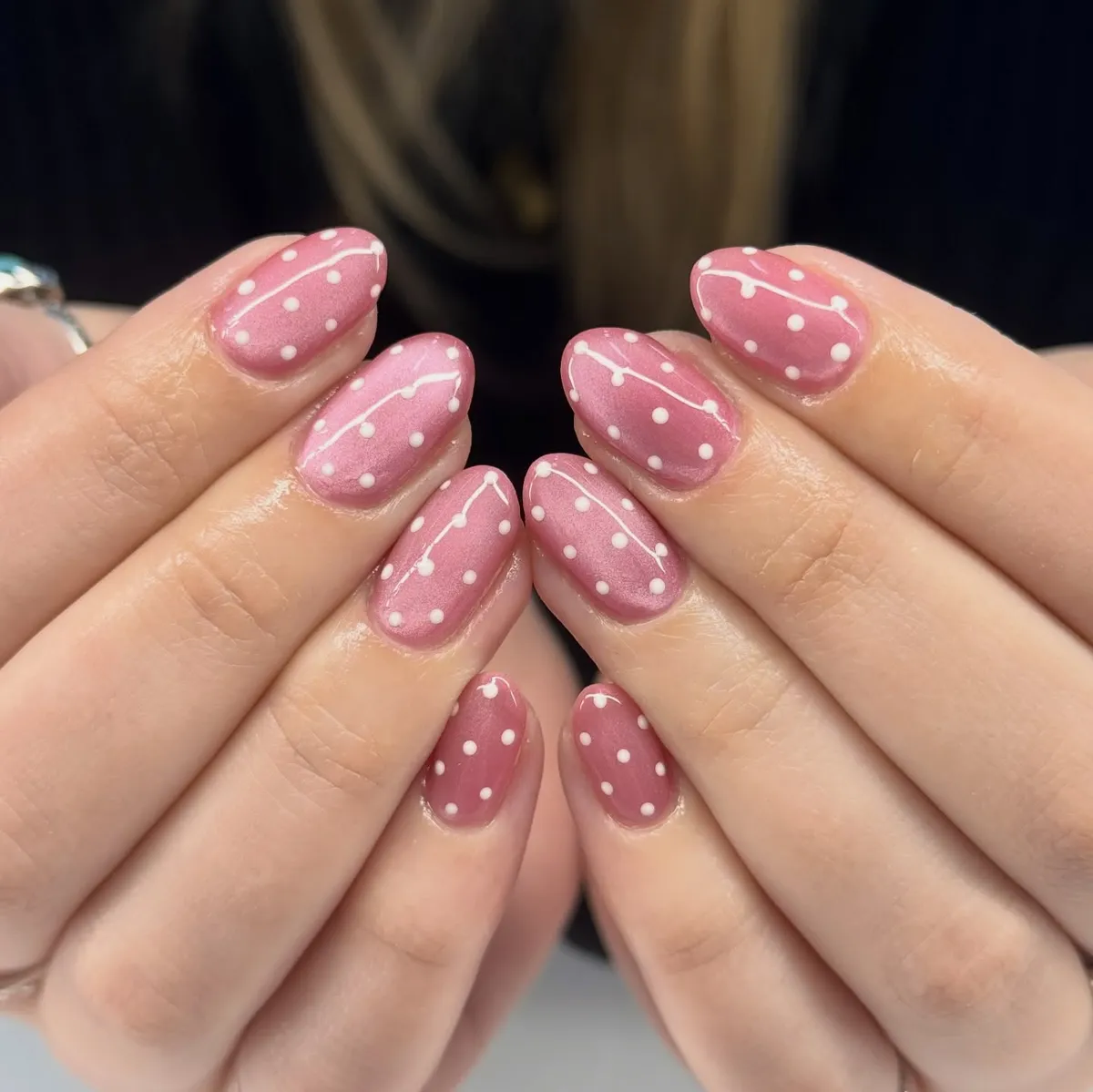 Taupe metallic mix with dotted and star accents