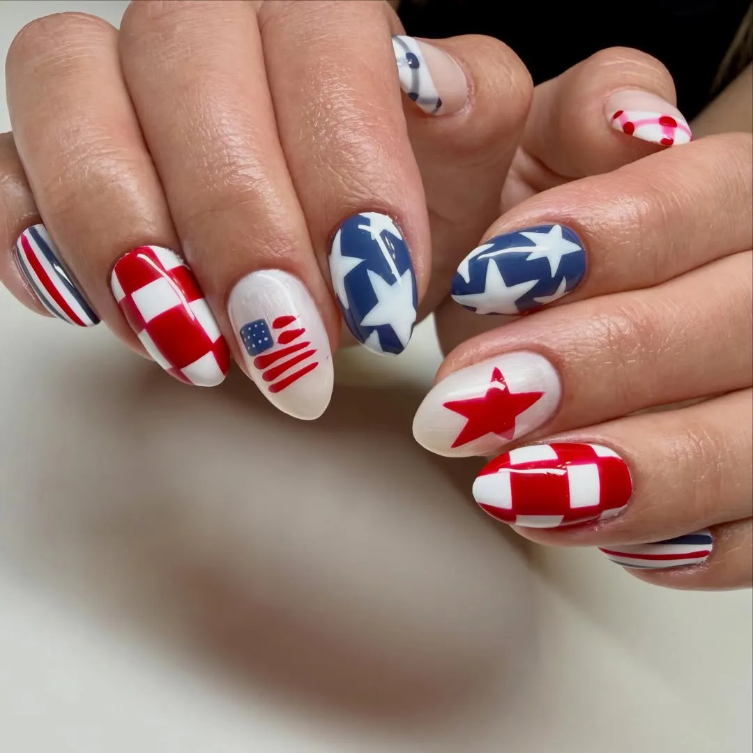 Mixed Stars, Stripes, and Checkered Accents