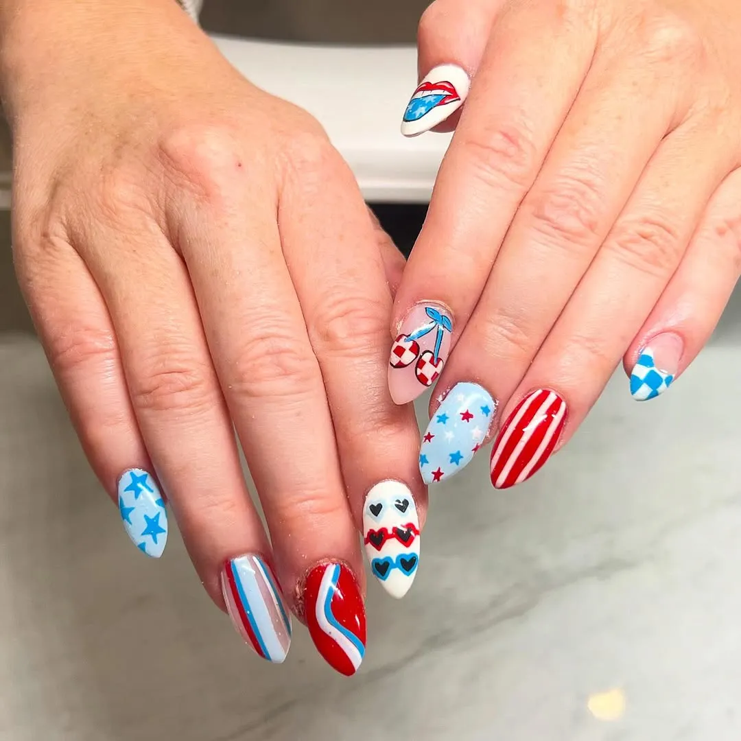 Mix-and-match stars, stripes, hearts, and cherries