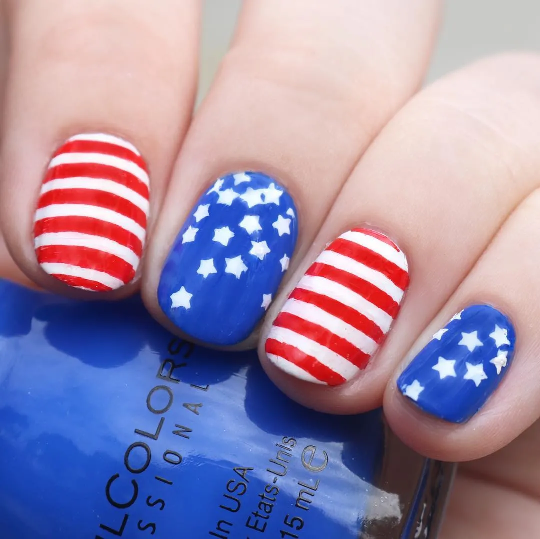 Bold stripes and stars in red, white, and blue