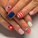 β€οΈ17 4th of July Nails Simple Enough for Anyone to Recreate Fashion image by @mynailgirl_em