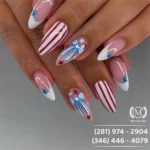 β¨ 18 Classy 4th of July Nails That Feel Chic Instead of Over-the-Top Fashion image by @milanonailspameyerland