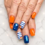๐งก 18+ Orange Nails Acrylic Ideas for Girls Who Love Bold, Happy Colors Fashion image by @icutenailsspa