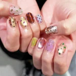 🐱19 Cat Eye Polka Dot Nails That Look Like Tiny Galaxies on Your Fingertips Fashion image by @yuuho___eel