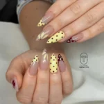 💛 20 Yellow Polka Dot Nails That Feel Like Sunshine on Your Fingertips Fashion image by @thenailbararlington