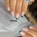 🖤 17+ Stunning Black Tip Nails with a Modern French Twist Fashion image by @brendalima8238