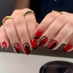 🌹 17 Gorgeous Blood Red Nails Inspired by Timeless Elegance Fashion image by @nailsbyanamary