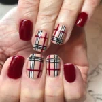 🍂 19+ Stunning Brown Plaid Nails That Feel Rich and Timeless Fashion image by @glossnailsnwa