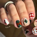 🤎 19 Cute Short Plaid Nails That Prove Simple Can Be So Stylish Fashion image by @ruhenailstudio