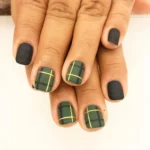 🍃 19 Chic Green Plaid Nails That Feel Fresh, Cozy, and Stylish Fashion image by @tute_tutie
