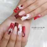 🌹 17 Trendy Red Nails Acrylic Styles That Feel Timeless and Glamorous Fashion image by @daisynails_salon