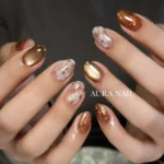 đ¤ 18 Gorgeous Short Autumn Nails That Feel Effortlessly Elegant Fashion image by @aura_artnail