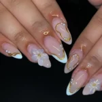 🤍 18 Stunning White Gold Nails with a Soft Luxury Glow Fashion image by @manisby_madii