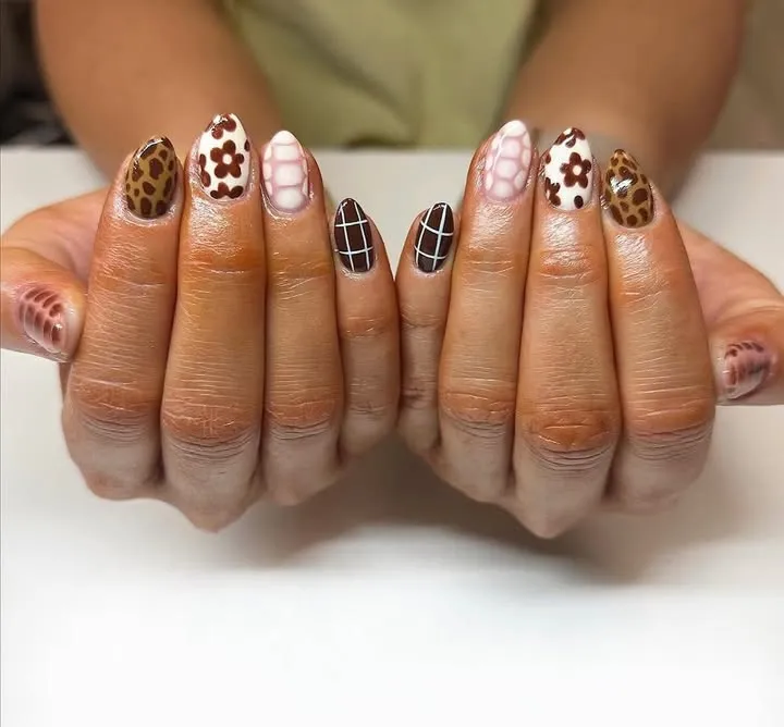 Mixed Prints: Spots, Florals, and Grid Patterns