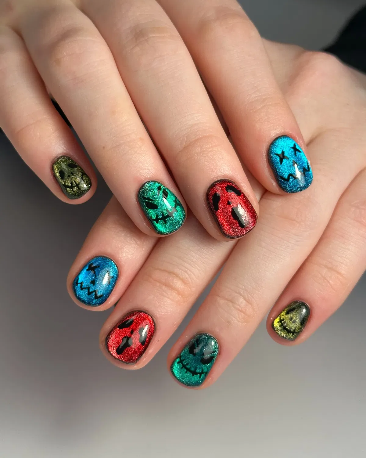 Metallic Shimmer Pumpkins in Jewel Tones