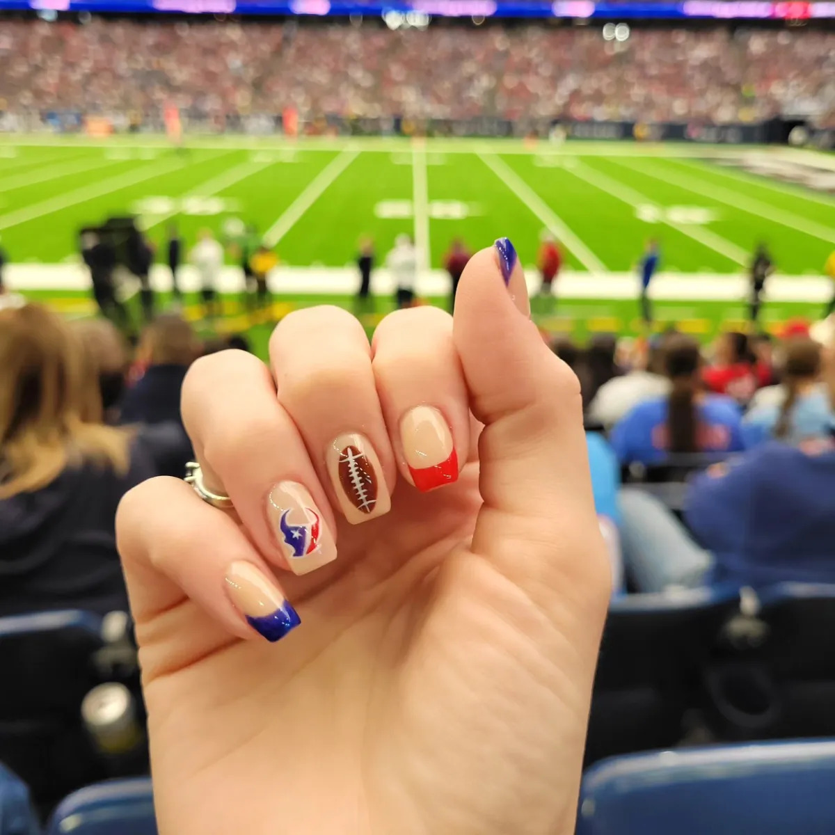 French tips with football and star logo accent