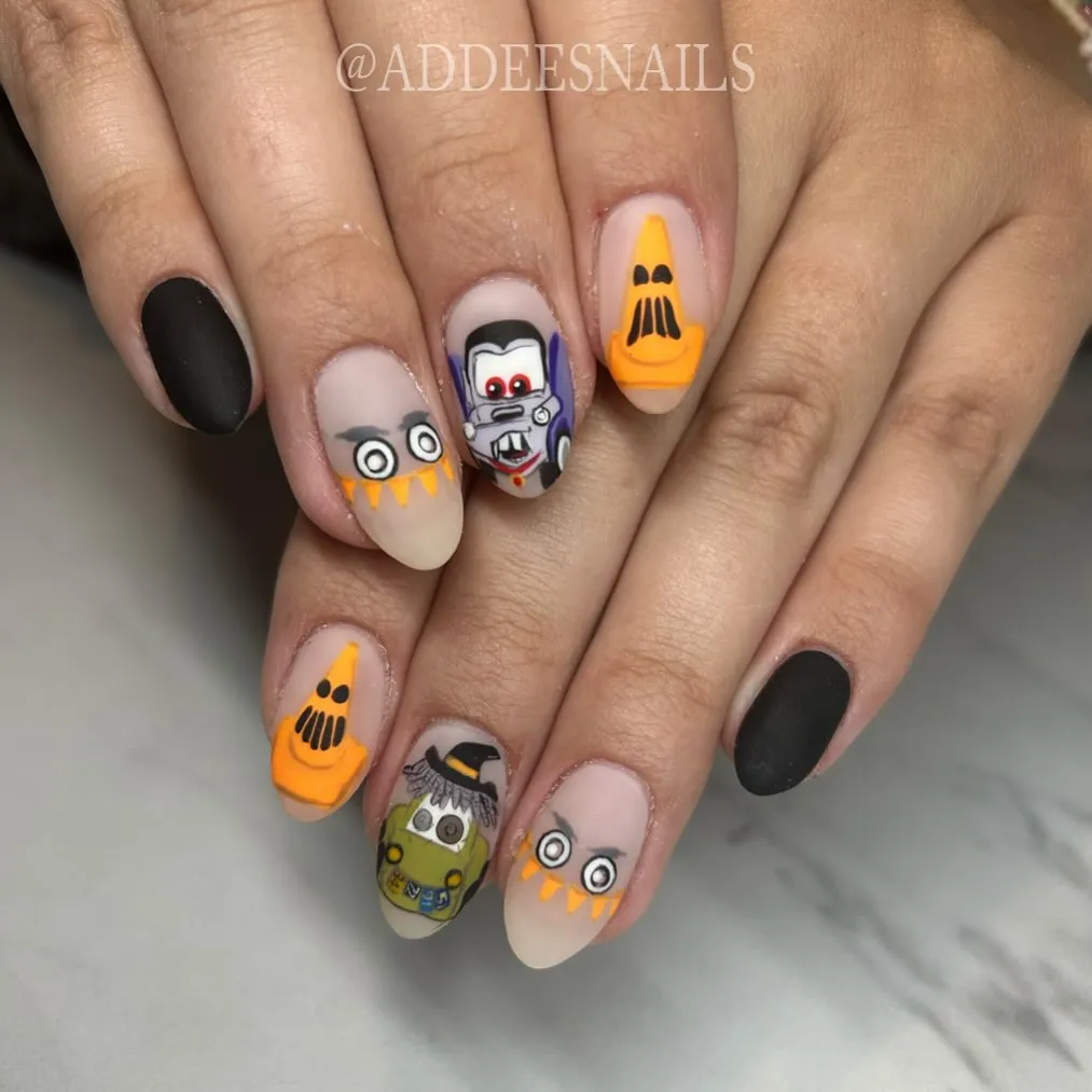 Nude Base with Orange Ghost Accents and Character Faces