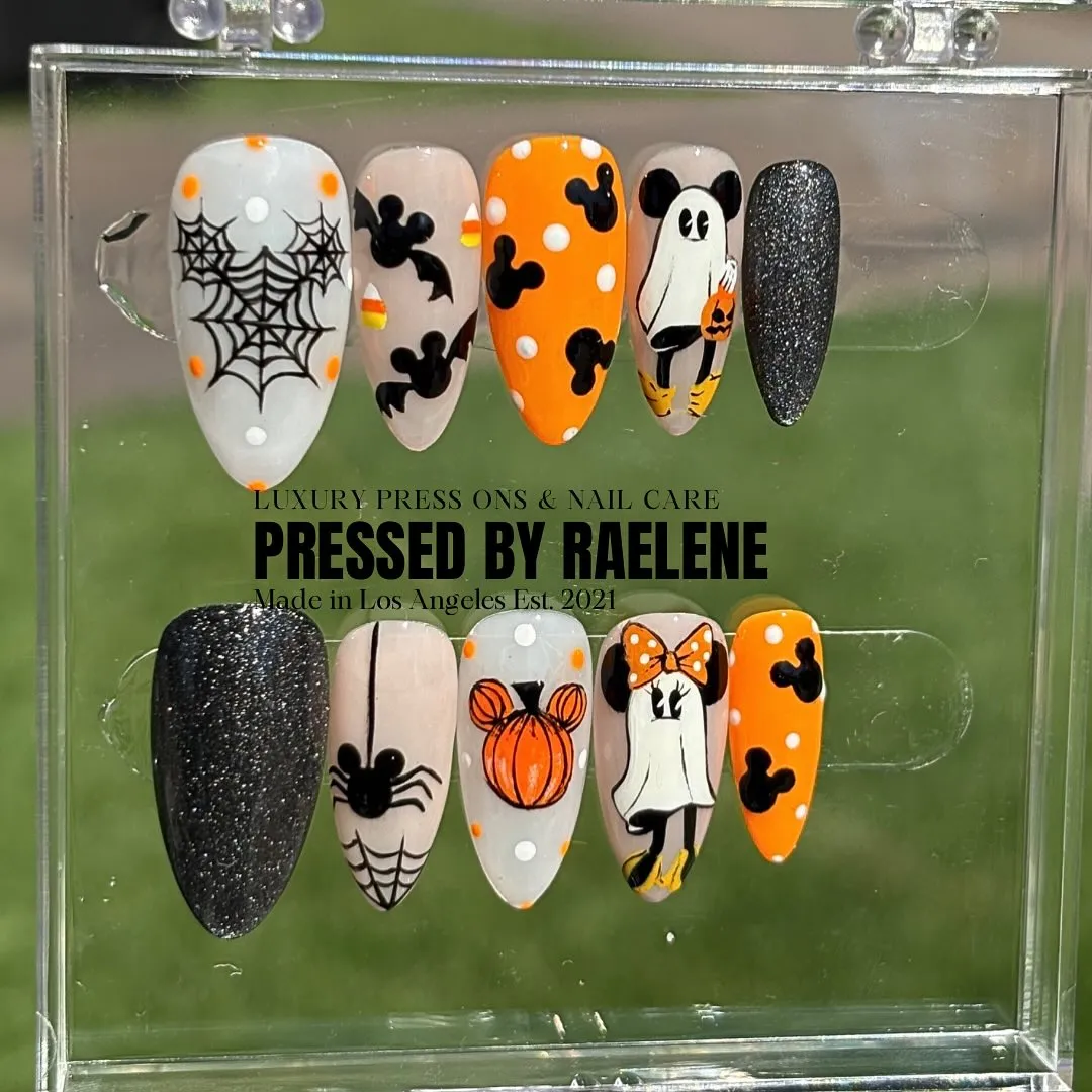 Press-On Display: Webs, Bats, Polka Dots, and Ghost Figure