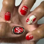 🏈 19 College Football Nails That Bring Campus Spirit Straight to Your Game Day Look Fashion image by @mynailfielife