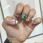 🍁 18 Fall Nails Football Fans Need for the Cutest Autumn Game Day Look Fashion image by @pinkycobeautybar