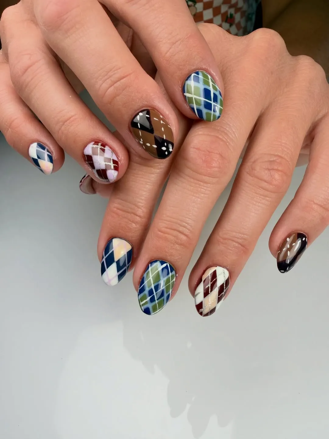 Mixed-color argyle and plaid assortment