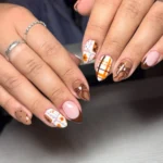 ๐ 19 Chic Neutral Fall Nails Inspired by Cozy Seasonal Tones Fashion image by @half.moon_.manicures