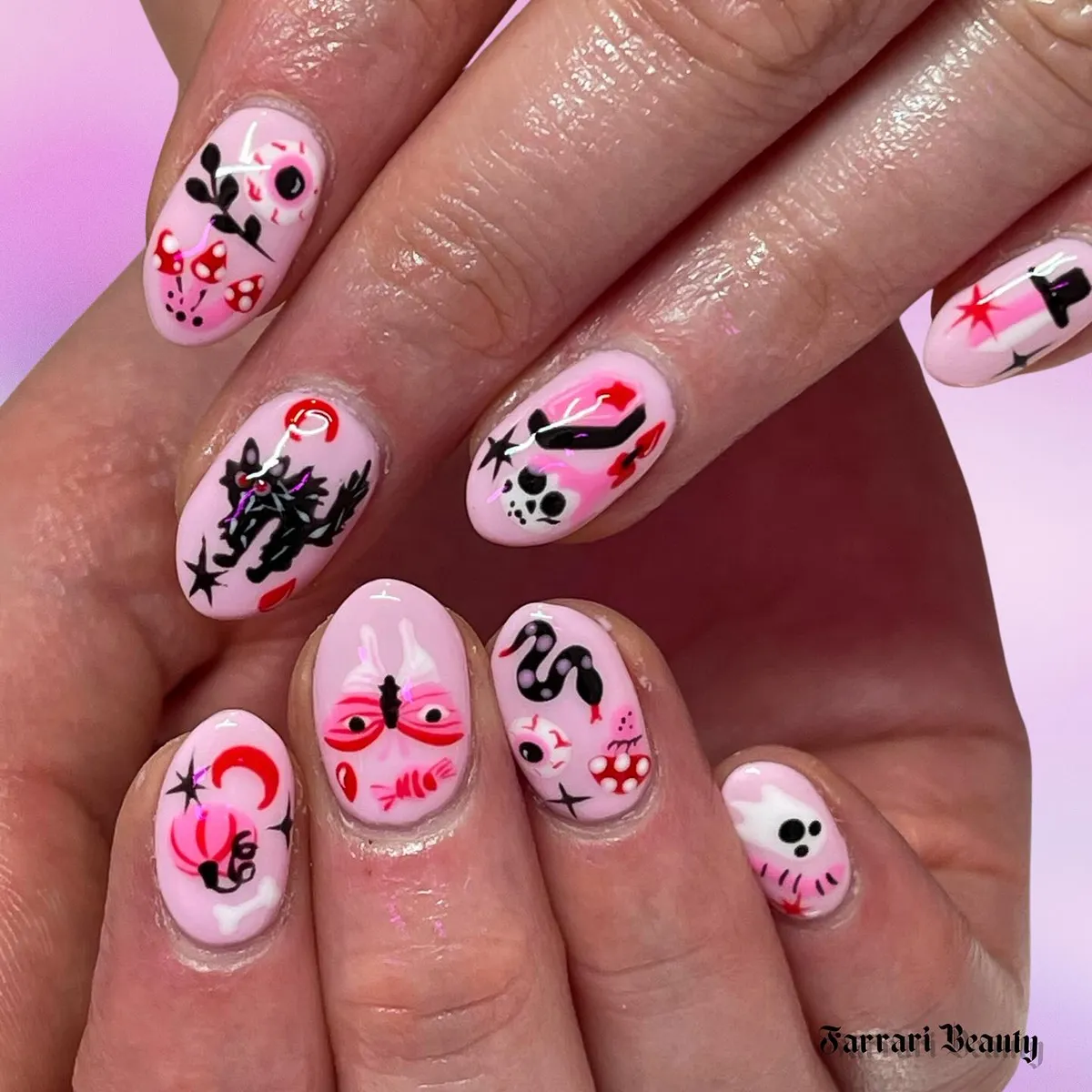 Light Pink Mix-and-Match Spooky Icons