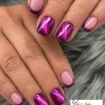 🍇 19 Plum French Tip Nails You’ll Want to Save for Your Next Chic Manicure Fashion image by @sems_nail_oase