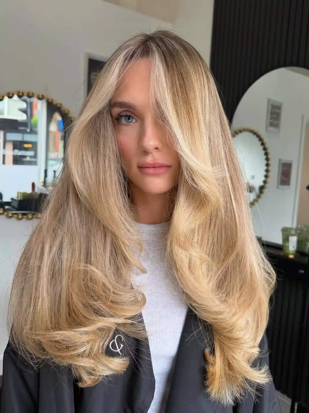 Voluminous Blonde Blowout Curls
